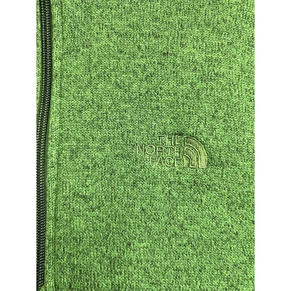 The North Face Green 1/4 Zip Fleece Pullover Sweatshirt Size L/G Logo